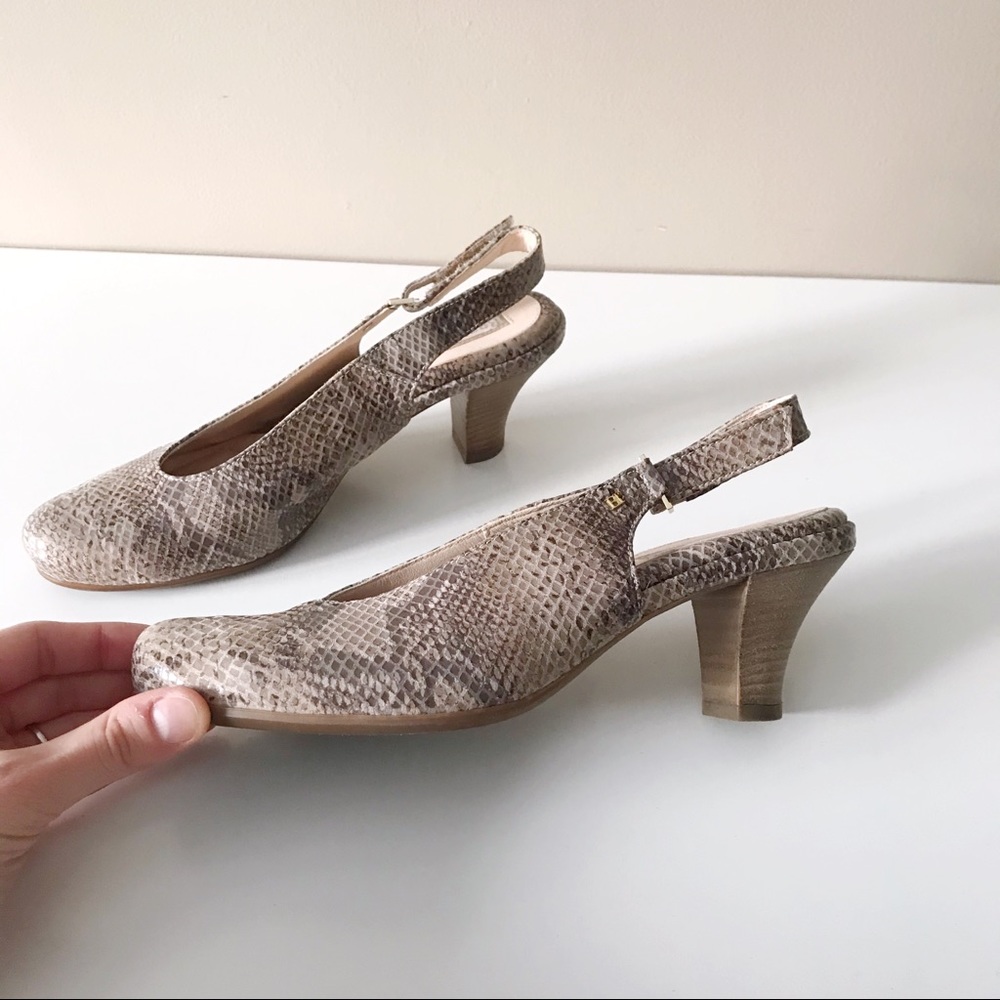 Beautifeel • Snakeskin Slingback Pumps - Picture 3 of 8